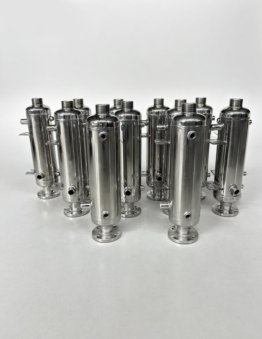 中国螺旋管换热器制造商 - 食品级应用 304/316 不锈钢